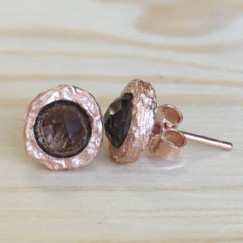 oh312-facettierter-rauchquarz-silber-rose-matt-vergoldet-9-mm