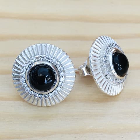 oh795-schwarzer-spinell-mit-zirkonia-silber-matt-14-mm
